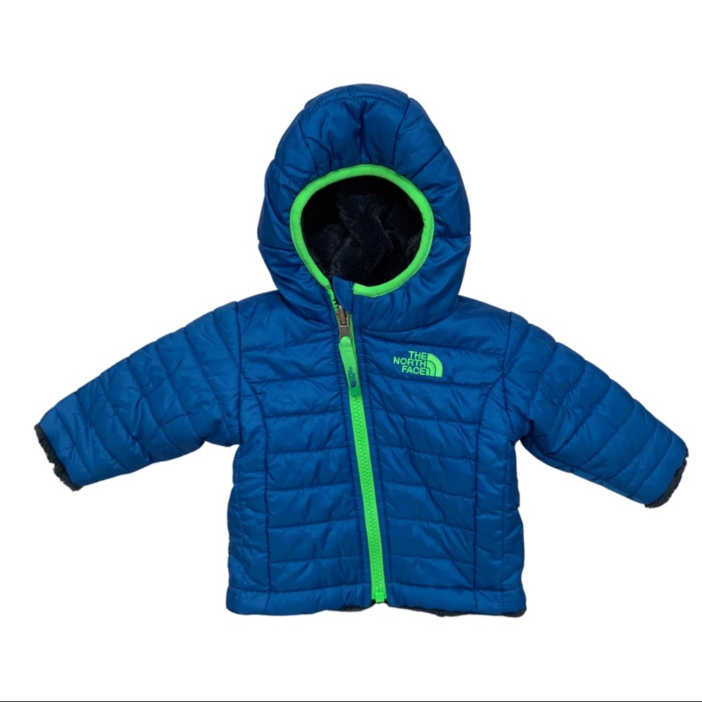 The North Face Reversible Mossbud Swirl Hoodie Jacket Infant Size 0/3M